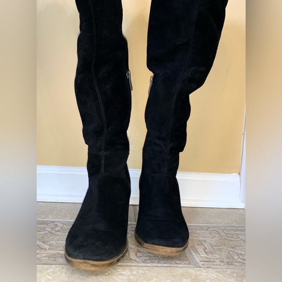 Lucky Brand Ramsden over the knee black suede boots womens size 8.5 - Picture 11 of 16